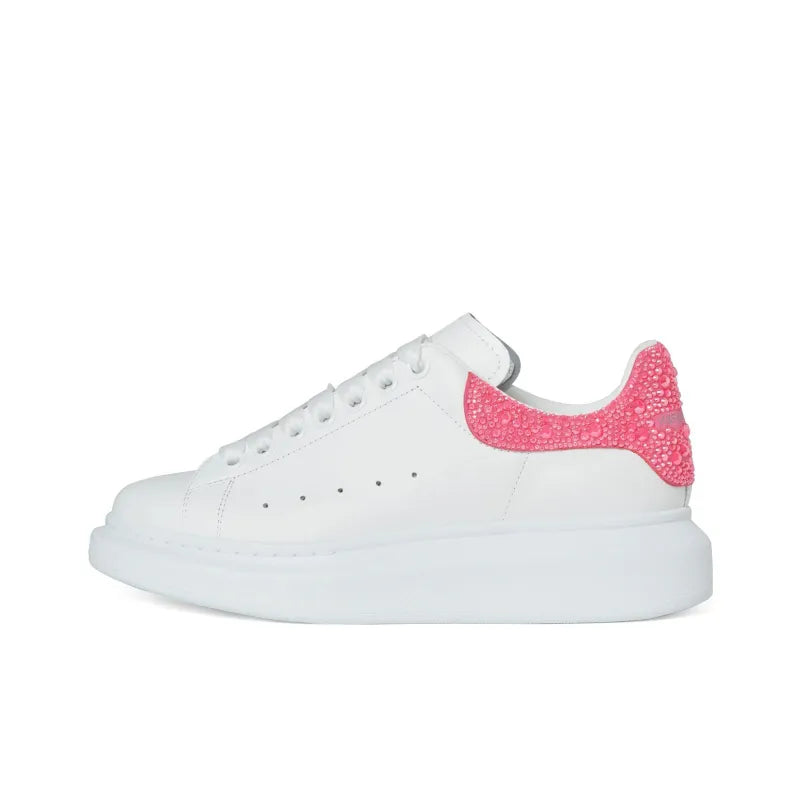 ALEXANDER MCQUEEN OVERSIZED SNEAKER 'WHITE PINK GLITTER' WOMEN'S