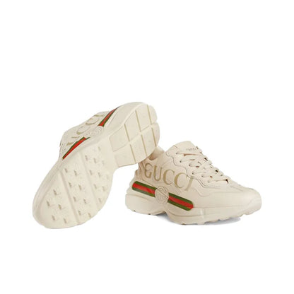 GUCCI WOMEN'S RHYTON LEATHER SNEAKER 'LOGO' WOMEN'S