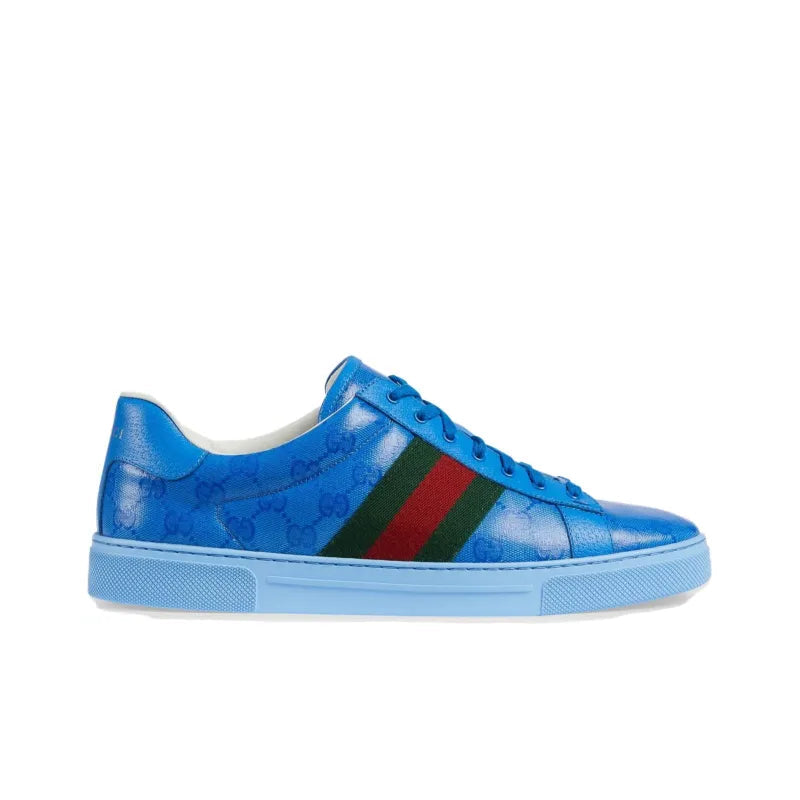 GUCCI ACE 'GG CRYSTAL CANVAS BLUE'