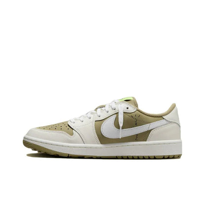 JORDAN 1 RETRO LOW GOLF TRAVIS SCOTT NEUTRAL OLIVE