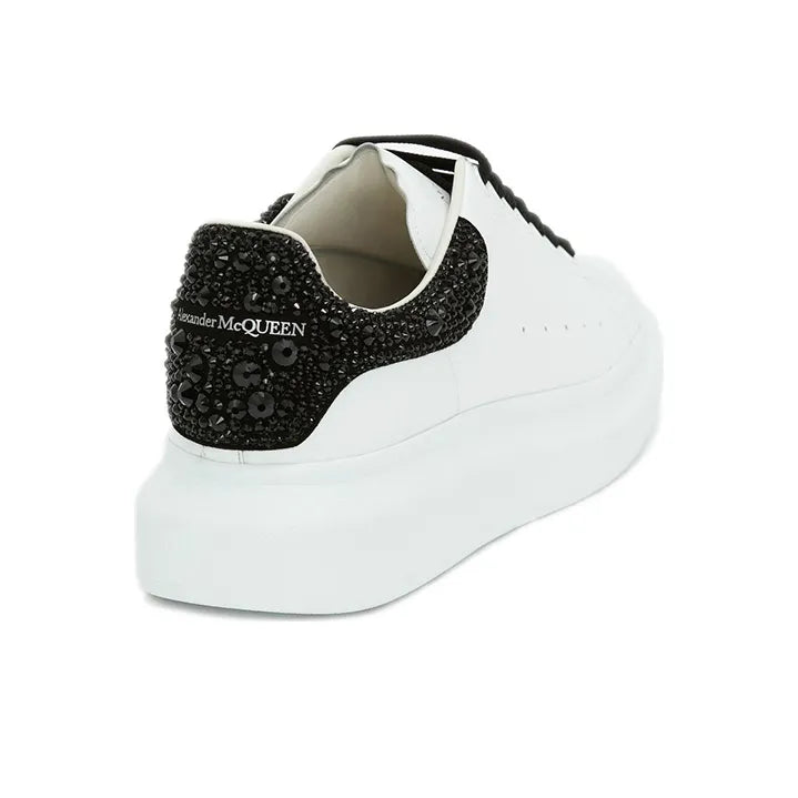 ALEXANDER MCQUEEN OVERSIZED WHITE BLACK CRYSTALS