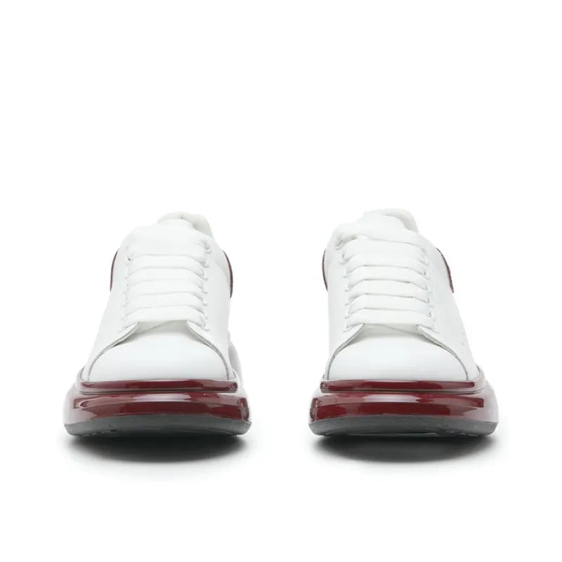 ALEXANDER MCQUEEN OVERSIZED WHITE METALIC BURGUNDY