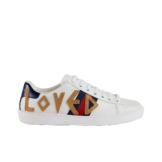 GUCCI WOMEN'S ACE EMBROIDERED 'LOVED' WOMEN'S