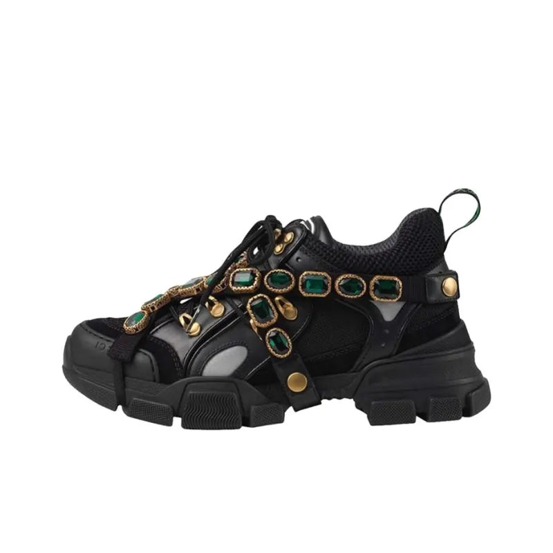 GUCCI WOMEN'S FLASHTREK CRYSTALS 'BLACK' WOMEN'S