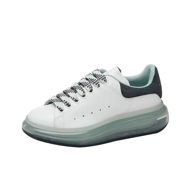 ALEXANDER MCQUEEN TRANSPARENT SOLE OVERSIZED SNEAKERS 'WHITE GREEN' WOMEN'S