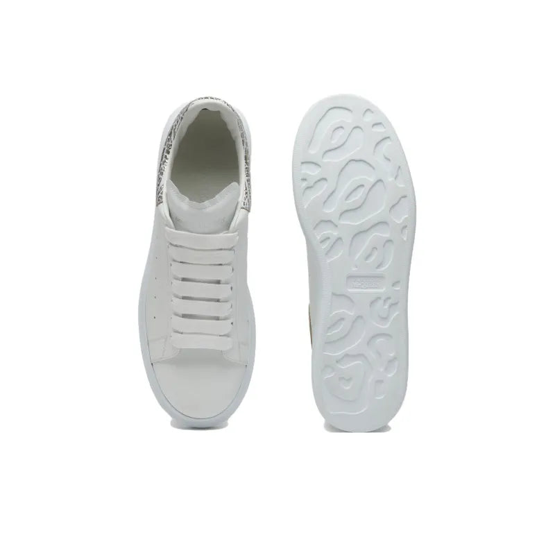 ALEXANDER MCQUEEN OVERSIZED WHITE SILVER CROC