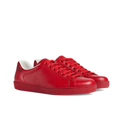 GUCCI ACE 'INTERLOCKING G HIBISCUS RED'