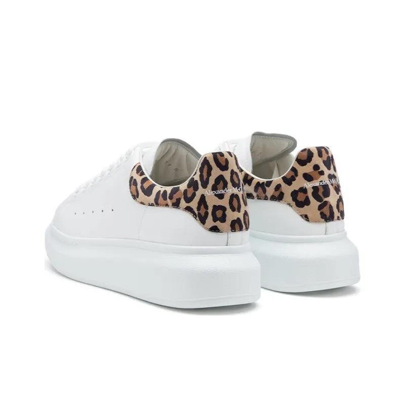 ALEXANDER MCQUEEN OVERSIZED SNEAKER 'WHITE LEOPARD SUEDE' WOMEN'S