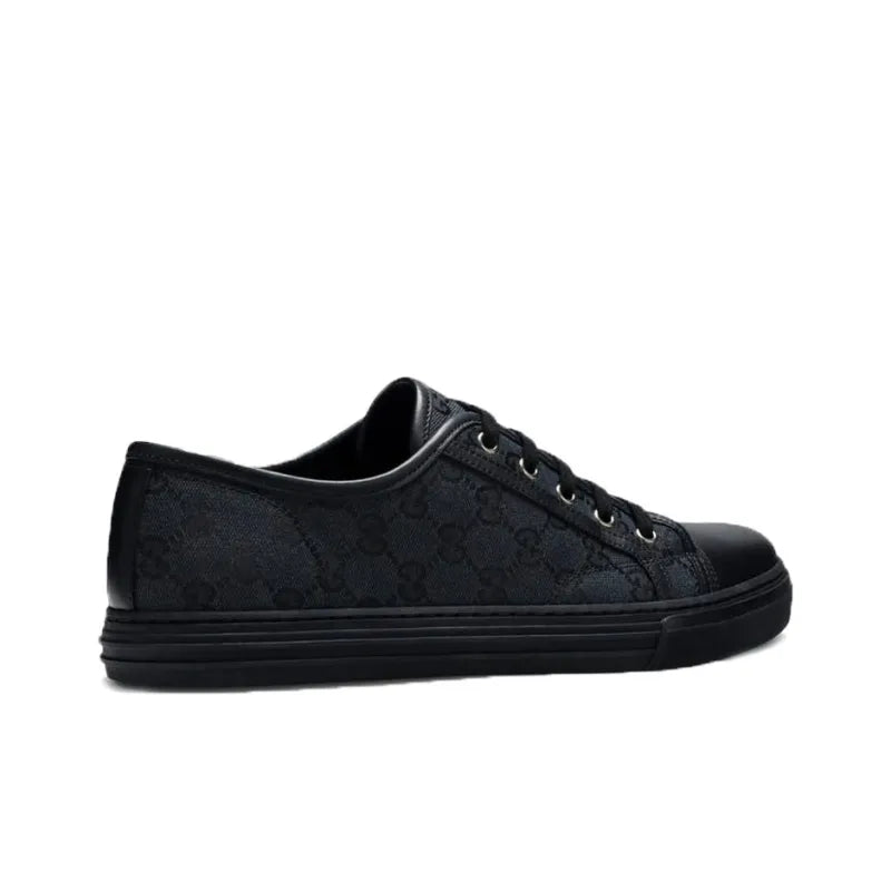 GUCCI GG CANVAS LOW SNEAKERS GREY BLACK