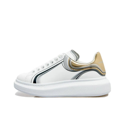 ALEXANDER MCQUEEN OVERSIZED WHITE SILVER