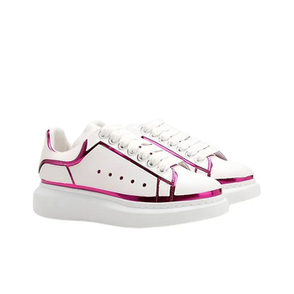 ALEXANDER MCQUEEN TRIM LARRY OVERSIZED TRAINERS 'WHITE FUCHSIA' WOMEN'S