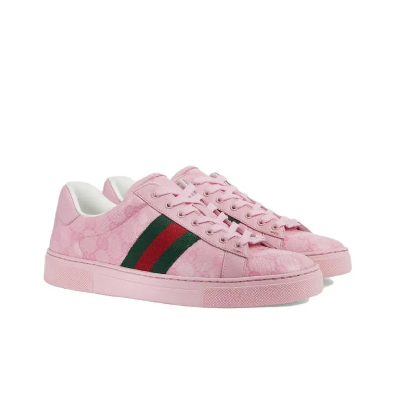 GUCCI WOMEN'S ACE 'GG CRYSTAL CANVAS PINK' WOMEN'S