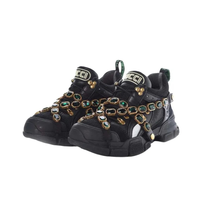 GUCCI WOMEN'S FLASHTREK CRYSTALS 'BLACK' WOMEN'S