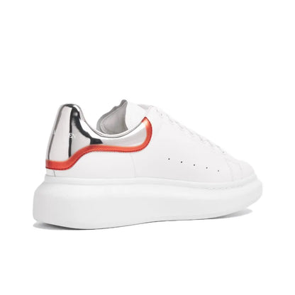 ALEXANDER MCQUEEN OVERSIZED WHITE SILVER RED METALLIC