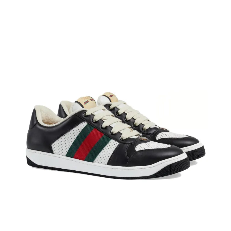 GUCCI SCREENER BLACK WHITE GREEN RED WEB