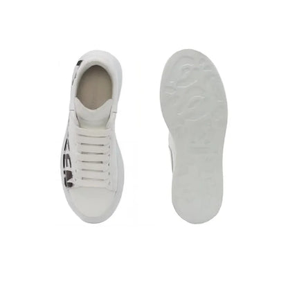 ALEXANDER MCQUEEN GRAFFITI SKATEBOARD SHOES WOMEN'S LOW-TOP WHITE