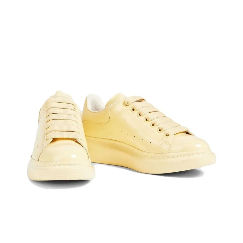 ALEXANDER MCQUEEN OVERSIZED LOW-TOP STYLISH SKATEBOARDING SHOES WOMEN'S BRIGHT YELLOW