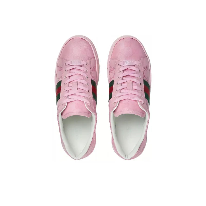 GUCCI WOMEN'S ACE 'GG CRYSTAL CANVAS PINK' WOMEN'S