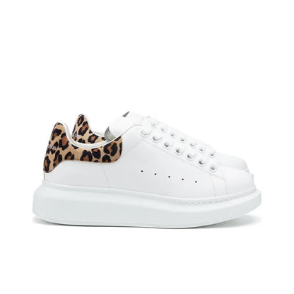 ALEXANDER MCQUEEN OVERSIZED SNEAKER 'WHITE LEOPARD SUEDE' WOMEN'S