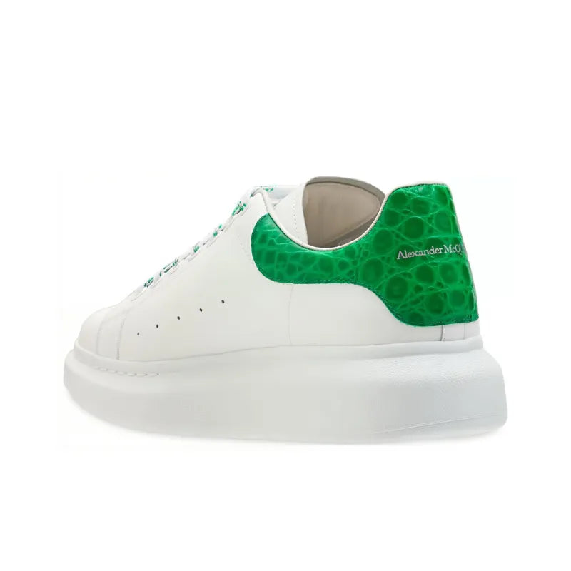 ALEXANDER MCQUEEN OVERSIZED SNEAKER 'WHITE GREEN CROCODILE'