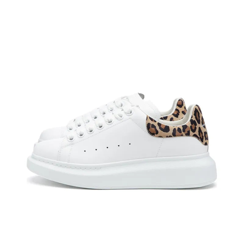 ALEXANDER MCQUEEN OVERSIZED SNEAKER 'WHITE LEOPARD SUEDE' WOMEN'S