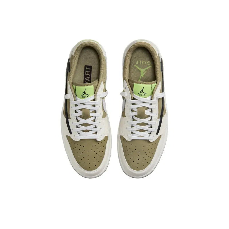 JORDAN 1 RETRO LOW GOLF TRAVIS SCOTT NEUTRAL OLIVE