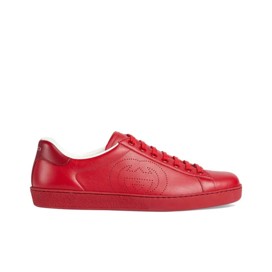 GUCCI ACE 'INTERLOCKING G HIBISCUS RED'