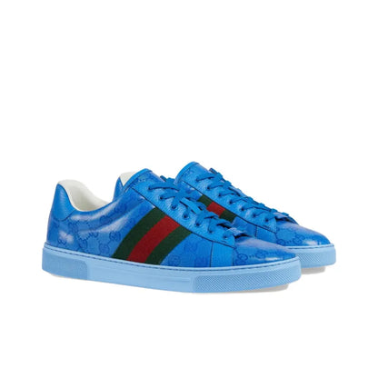 GUCCI ACE 'GG CRYSTAL CANVAS BLUE'