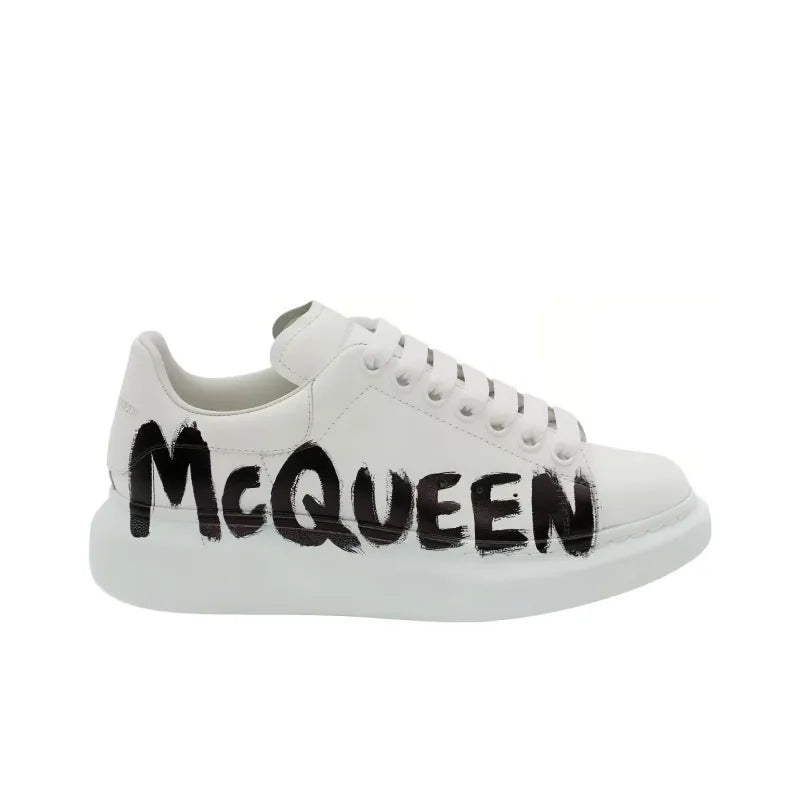 ALEXANDER MCQUEEN GRAFFITI SKATEBOARD SHOES WOMEN'S LOW-TOP WHITE