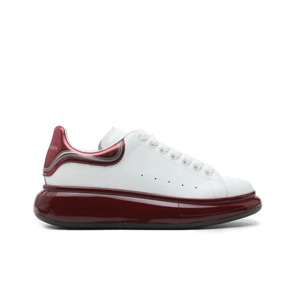 ALEXANDER MCQUEEN OVERSIZED WHITE METALIC BURGUNDY