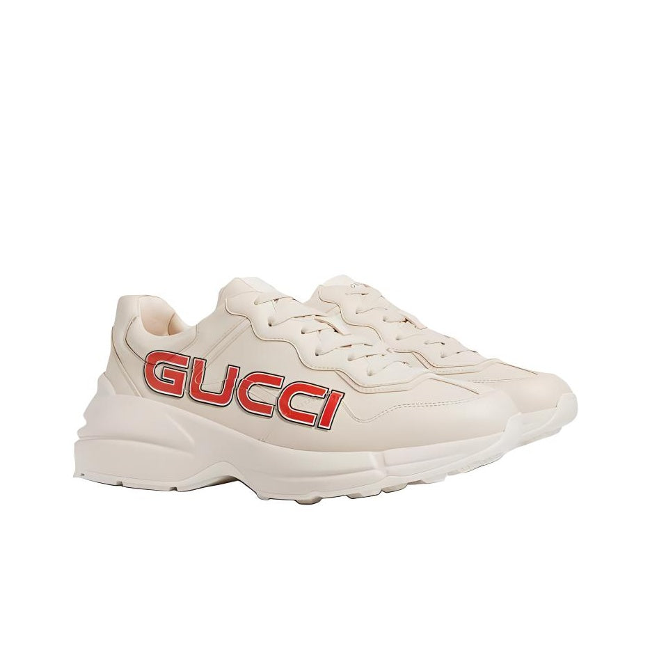 GUCCI Rhython Leather Sneaker 'Ivory Demetra'