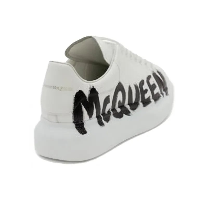 ALEXANDER MCQUEEN GRAFFITI SKATEBOARD SHOES WOMEN'S LOW-TOP WHITE