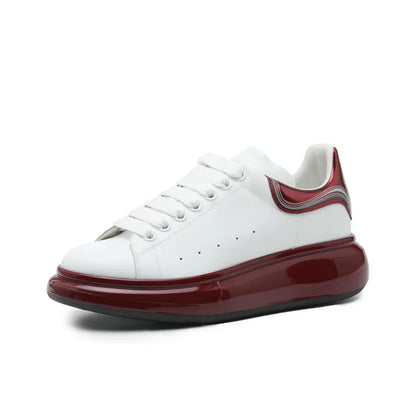 ALEXANDER MCQUEEN OVERSIZED WHITE METALIC BURGUNDY