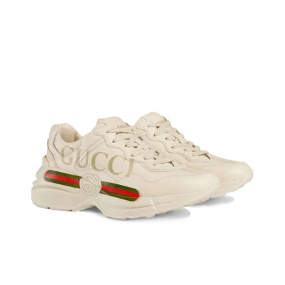 GUCCI WOMEN'S RHYTON LEATHER SNEAKER 'LOGO' WOMEN'S